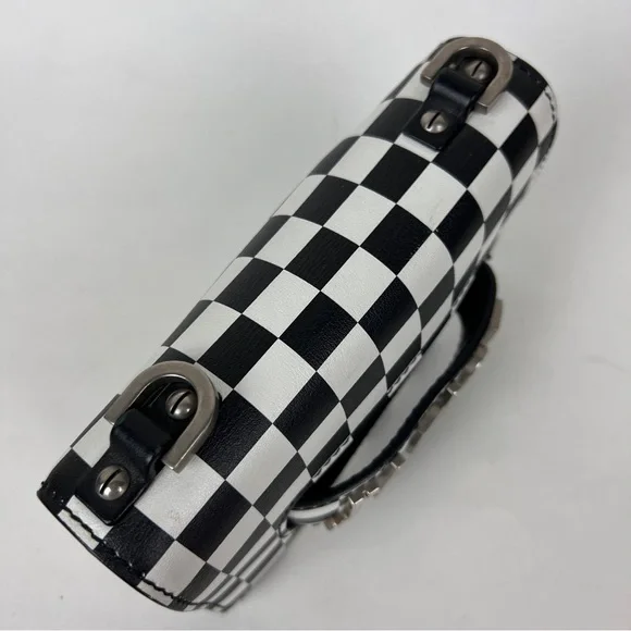 Christian Dior J’Adior Check Black White Checkered Flap Leather Bag - Picture 8 of 11